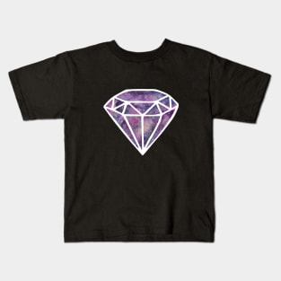 Galaxy Diamond | Purple + Pink Diamond | Watercolor Galaxy Diamond Kids T-Shirt